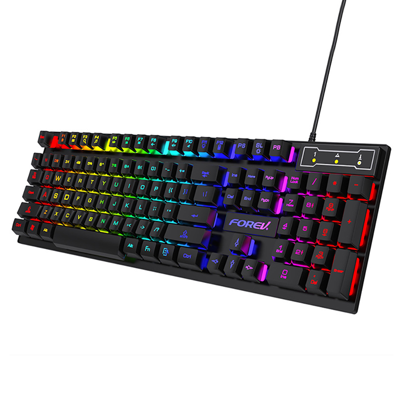 RGB Gaming Keyboard Wired Mechanical Feel Keyboard for PC and Laptop