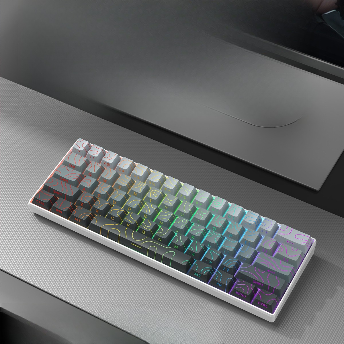 Wireless Gaming Keyboard Mechanical RGB Bluetooth Keyboard for Gaming Work & Travel