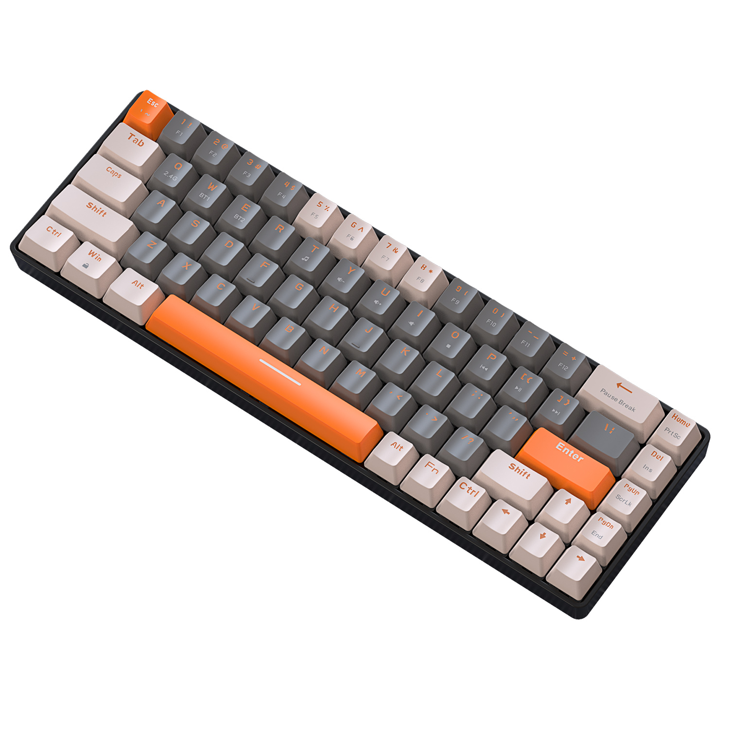 Wireless Mechanical Keyboard Key Hot Swappable Bluetooth Gaming Keyboard with Dual Mode