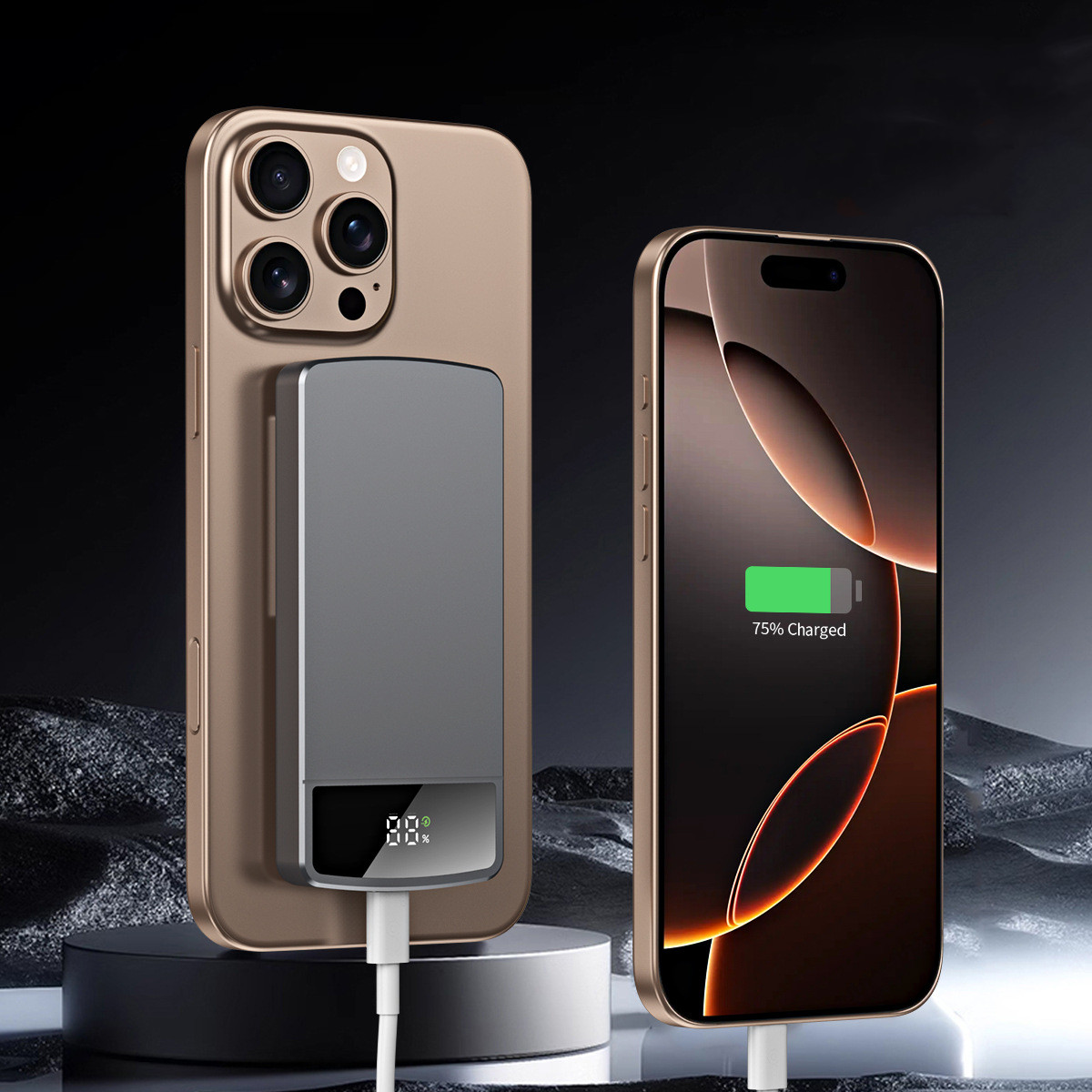 MagSafe Power Bank Mini Magnetic Wireless Charger with LED Display for iPhone Samsung Apple Watch