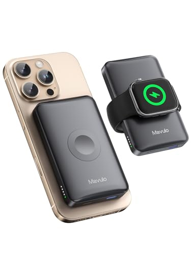 Magnetic Power Bank Wireless Portable Charger for iPhone and Apple Watch