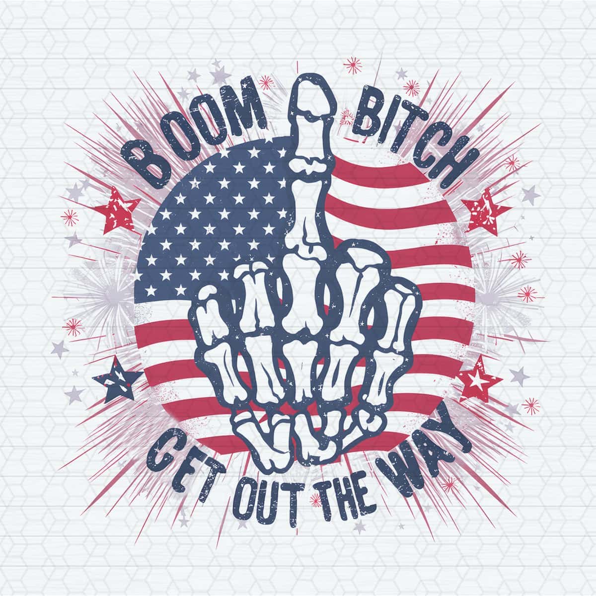 Boom Bitch Get Out The Way Middle Finger PNG | Inspire Uplift