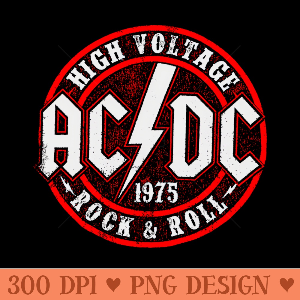 Vintage ACDC - PNG Download Store | Inspire Uplift