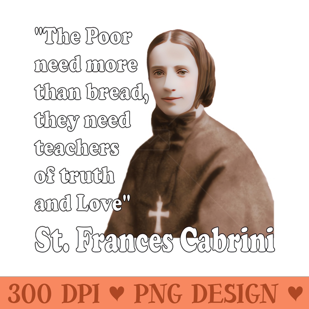 St Frances Cabrini Catholic Saint - PNG Clipart - Inspire Uplift