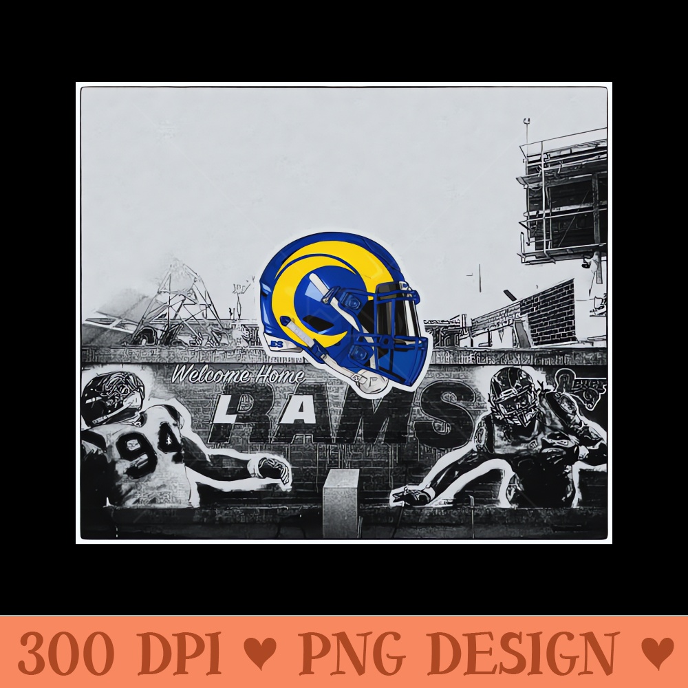 80s Rams Helmet Vintage Distressed - PNG Downloadable Art | Inspire Uplift