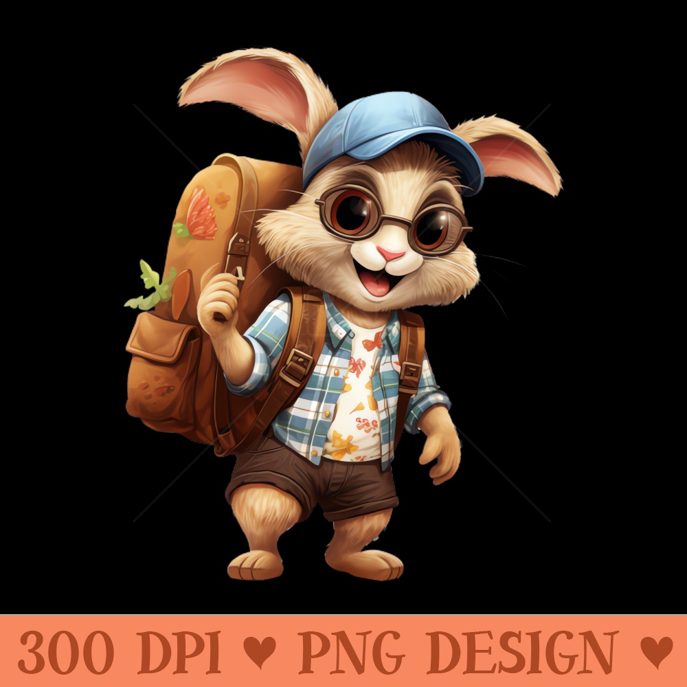 Back To School Rabbit - High Quality PNG | Inspire Uplift