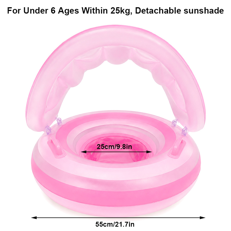 Inflatable Swimming Ring with Handles Pool Float Swim Tube for Beach and Summer Water Fun