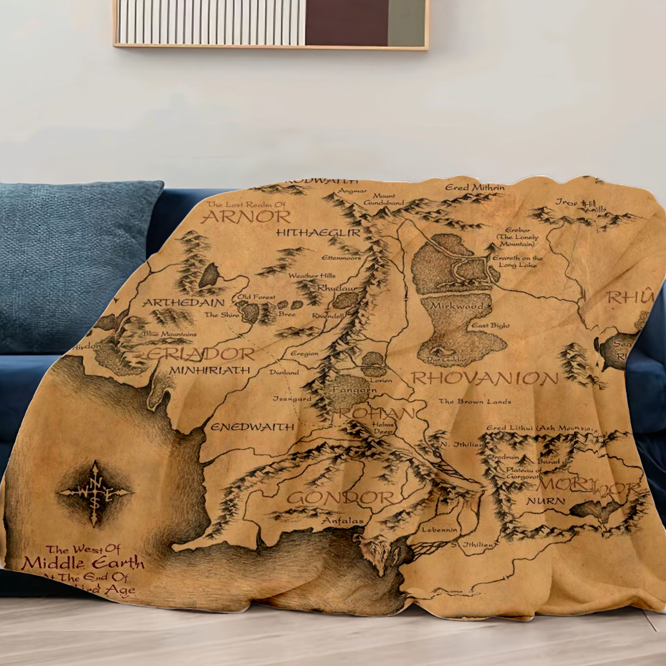 Middle Earth Blanket Soft Fleece Lord of the Rings Throw Blanket for Couch, Bed & Sofa Middle Earth Blanket Soft Fleece Lord of the Rings Throw Blanket for Couch, Bed & Sofa