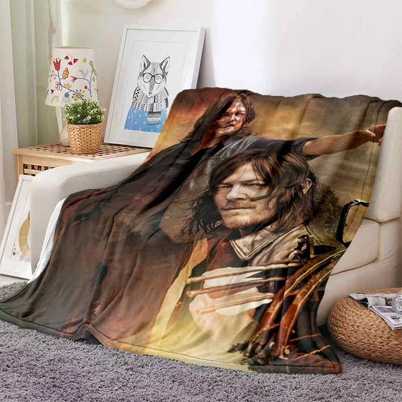 The Walking Dead Fleece Throw Blanket Ultra Soft TV Series Blanket for Sofa, Bed & Camping