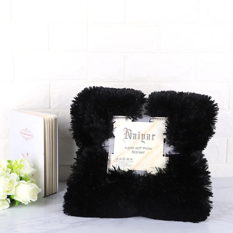 Luxury Faux Fur Blanket Ultra Soft Fluffy Throw Blanket for Sofa, Bed & Cozy Home Decor