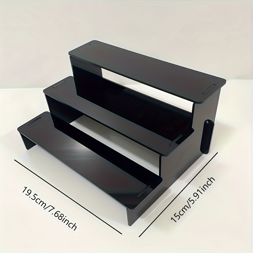 Black Acrylic Display Stand Perfume Organizer & Collectible Display Riser