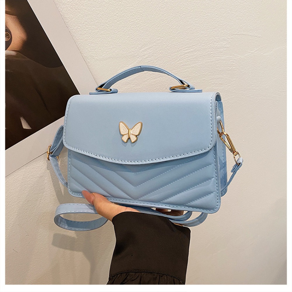 Everyday Chic Womens PU Leather Handbag Large Capacity Square Tote Bag