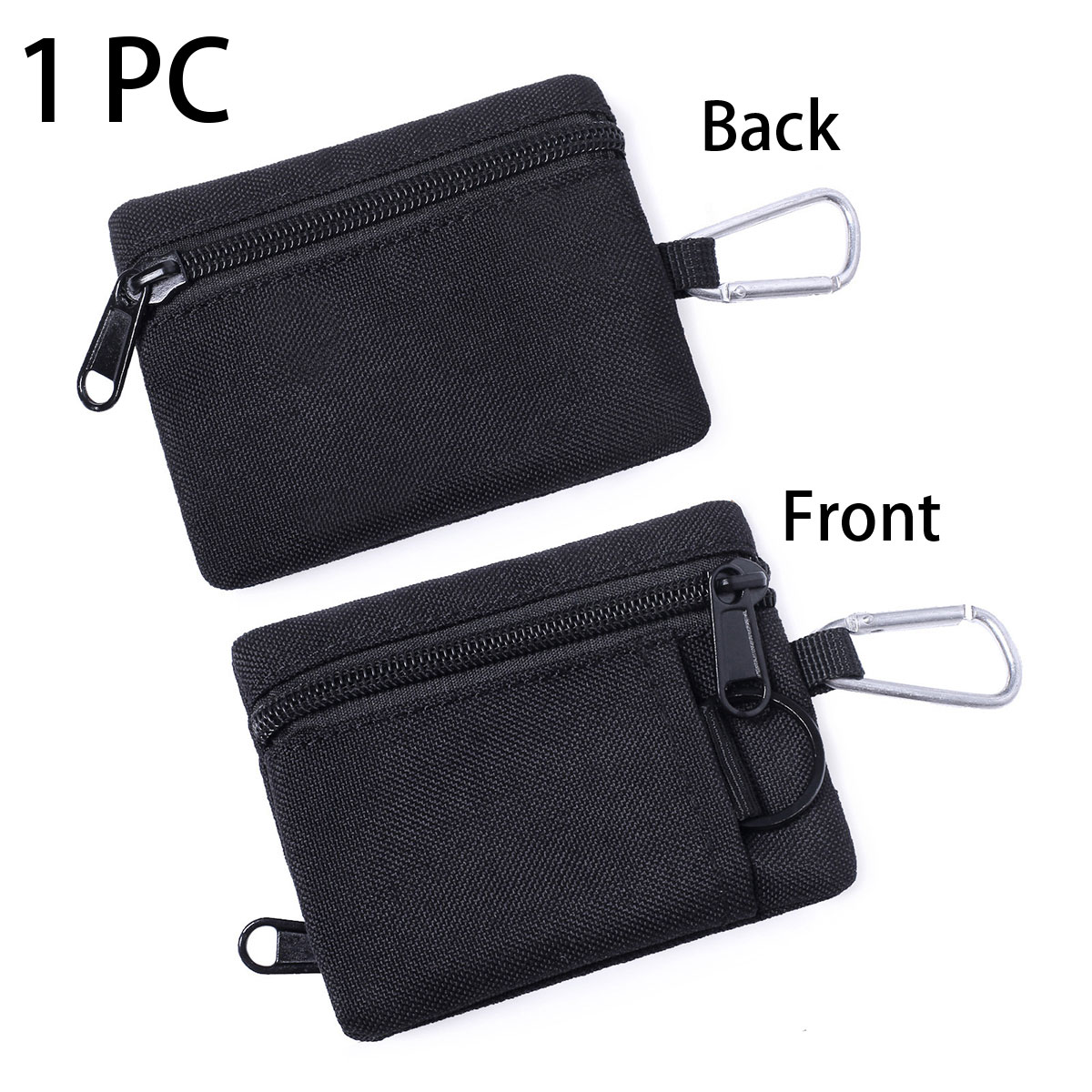 Mini Coin Purse Keychain with Zipper, Compact Card Holder Pouch for Coins, Cards & Small Essentials