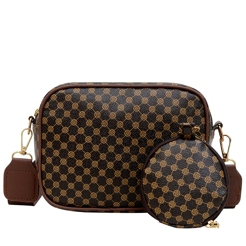 Vintage PU Leather Crossbody Handbag for Women with Top Handle