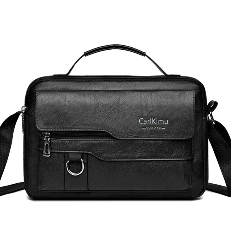Vintage Mens Crossbody Bag Soft Faux Leather Messenger Bag for Everyday Carry