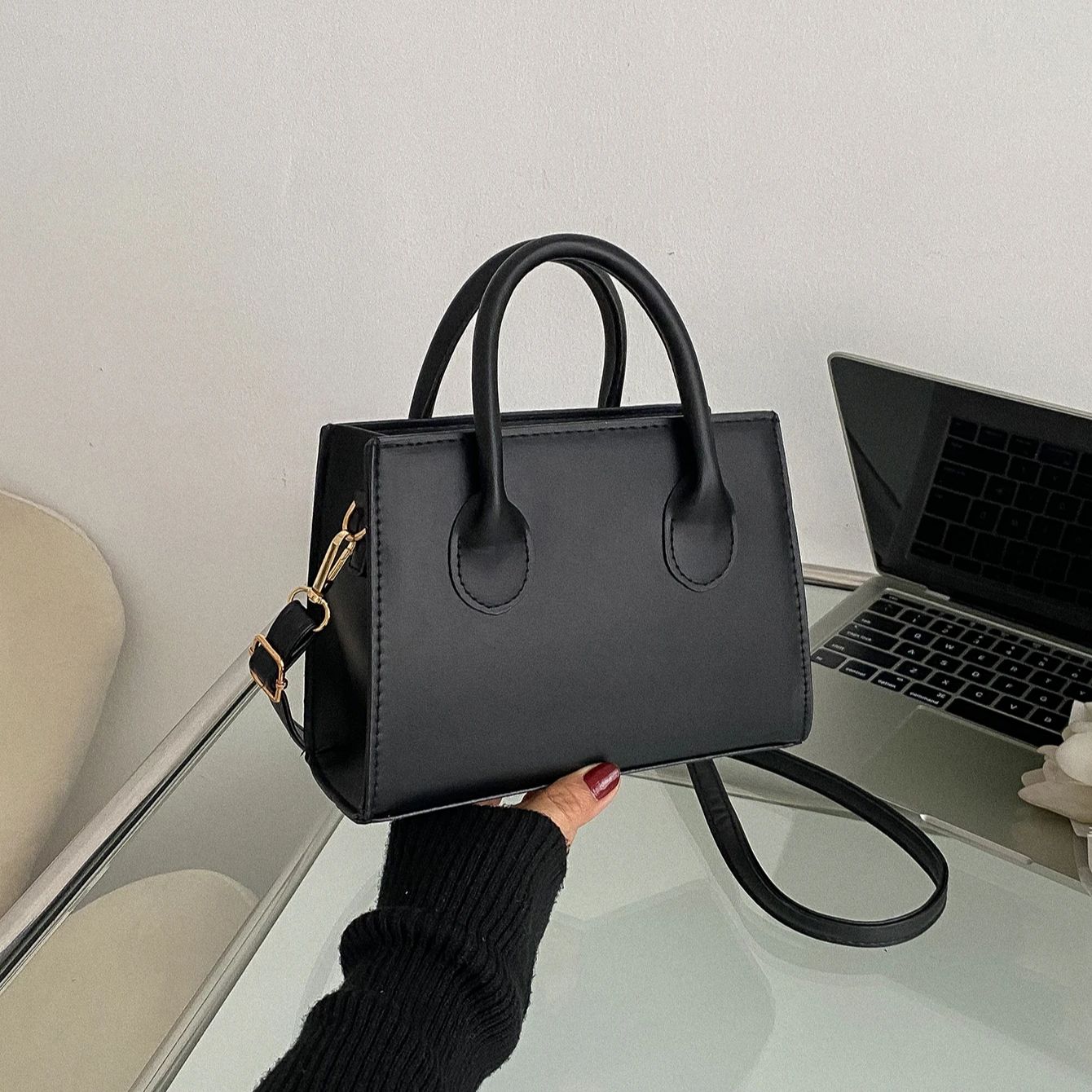 Everyday Luxe Large Capacity PU Leather Tote & Crossbody Bag for Women