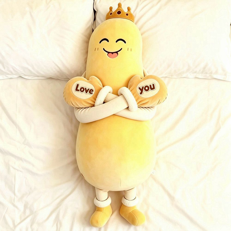 Mango Plush Pillow and Eggplant Plush Pillow Soft Long Body Hugging Cushion