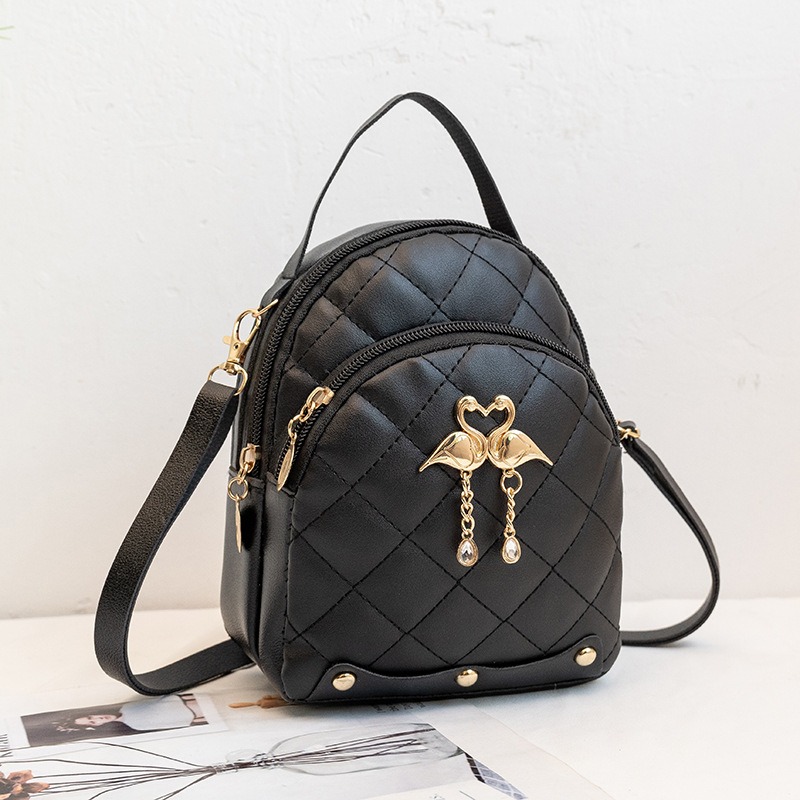 Cute PU Leather Mini Backpack and Cross body Bag for Women