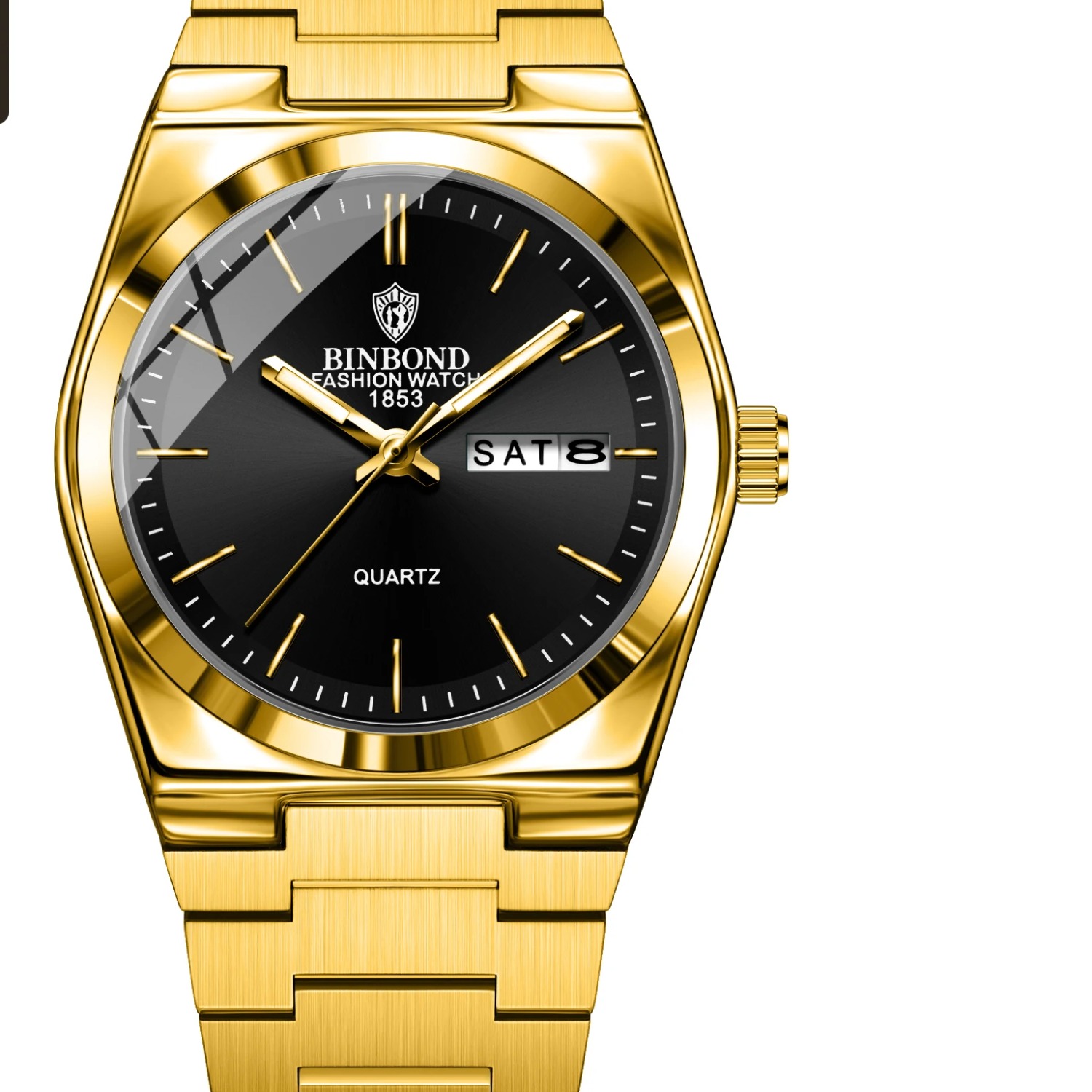 Elegant Womens Quartz Watch with Stainless Steel Band and Luminous Display