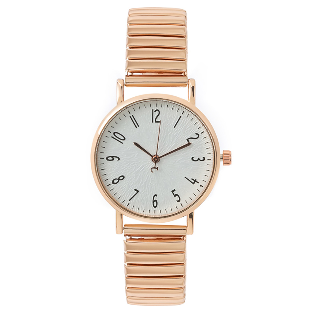 Elegant Womens Quartz Watch with Stainless Steel Stretch Band