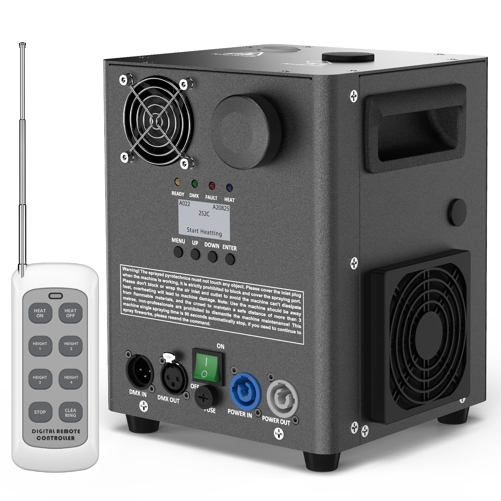 Cold Spark Machine with DMX Control and Adjustable Spark Height