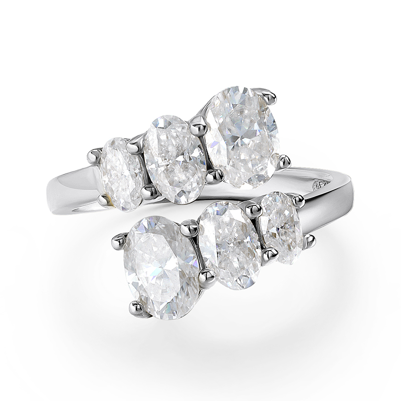 Radiant Full Moissanite Wedding Band Sterling Silver Gold Plated Ring