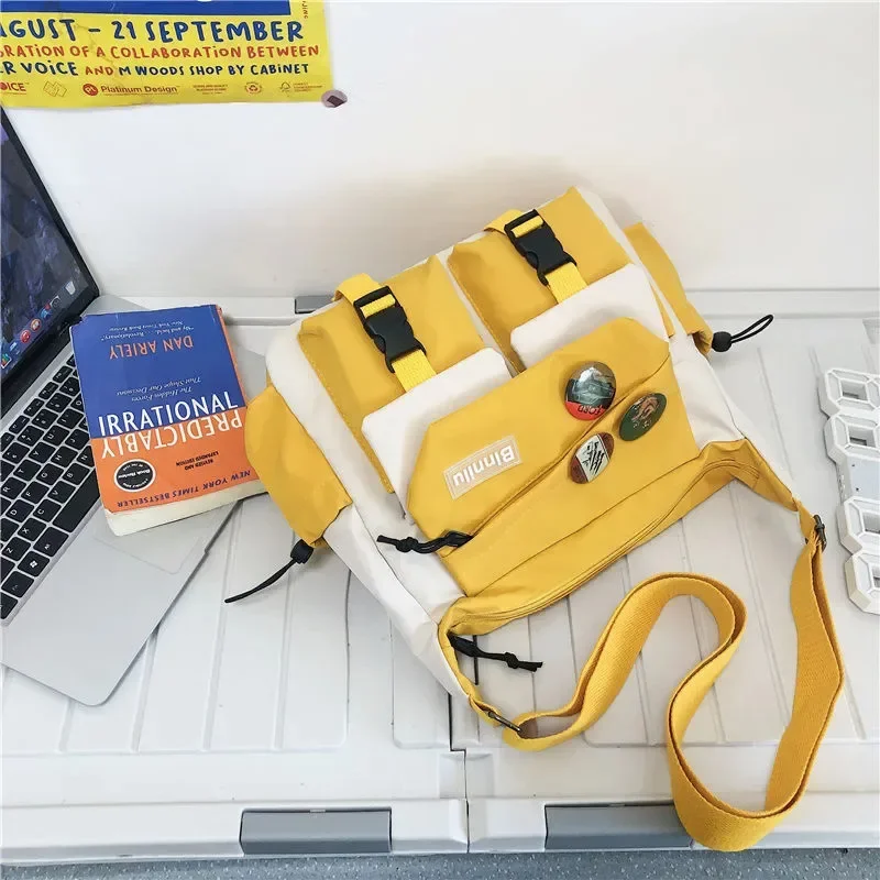 Harajuku Nylon Crossbody Messenger Bag for School and Everyday Carry