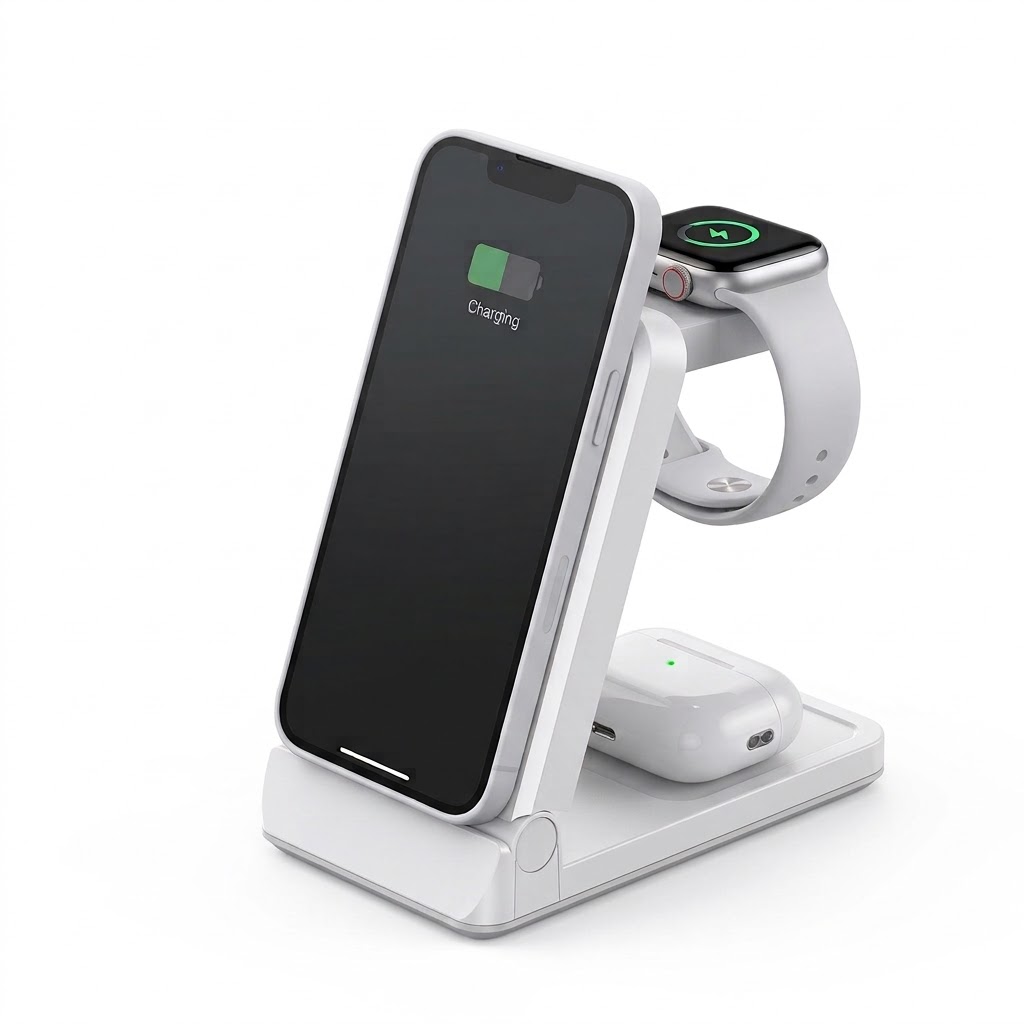 Magnetic Wireless Charger Foldable Apple Charging Station for Phone, Watch and AirPods