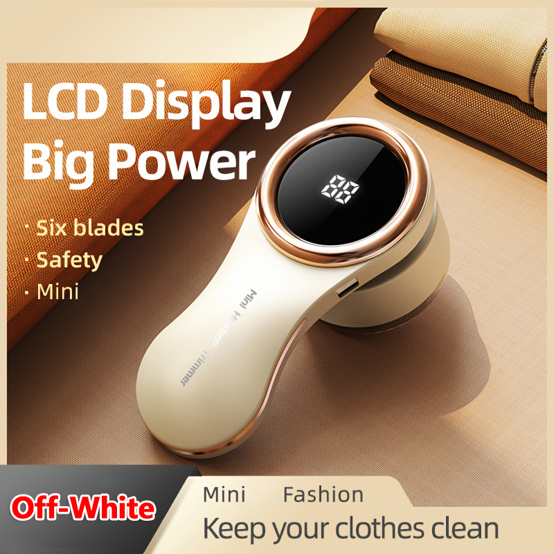 Electric Lint Remover with LCD Display and USB Rechargeable Fabric Shaver