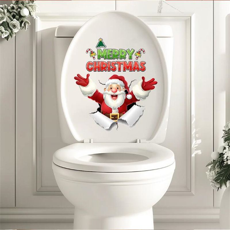 Christmas Santa Claus Vinyl Wall Sticker Removable Self-Adhesive Holiday Decoration