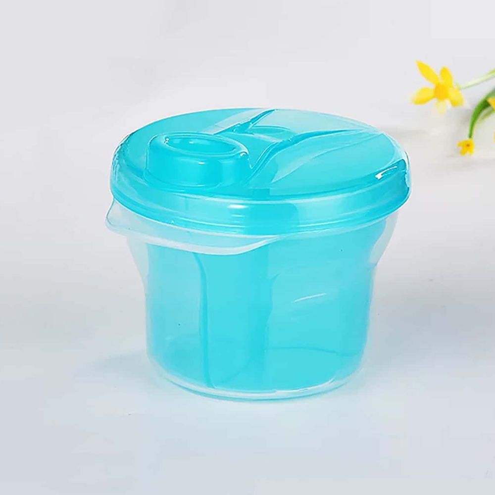Rotating Double Layer three Grid Baby Milk Powder Container and Food Storage Box