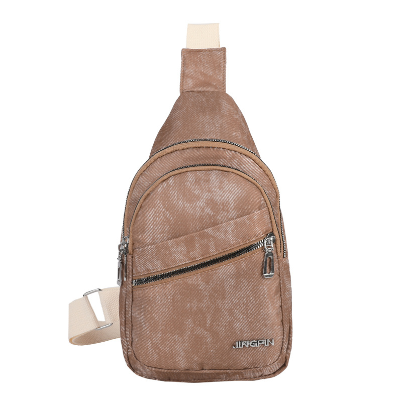 Soft PU Leather Casual Chest Bag Large Capacity Travel Crossbody Shoulder Bag