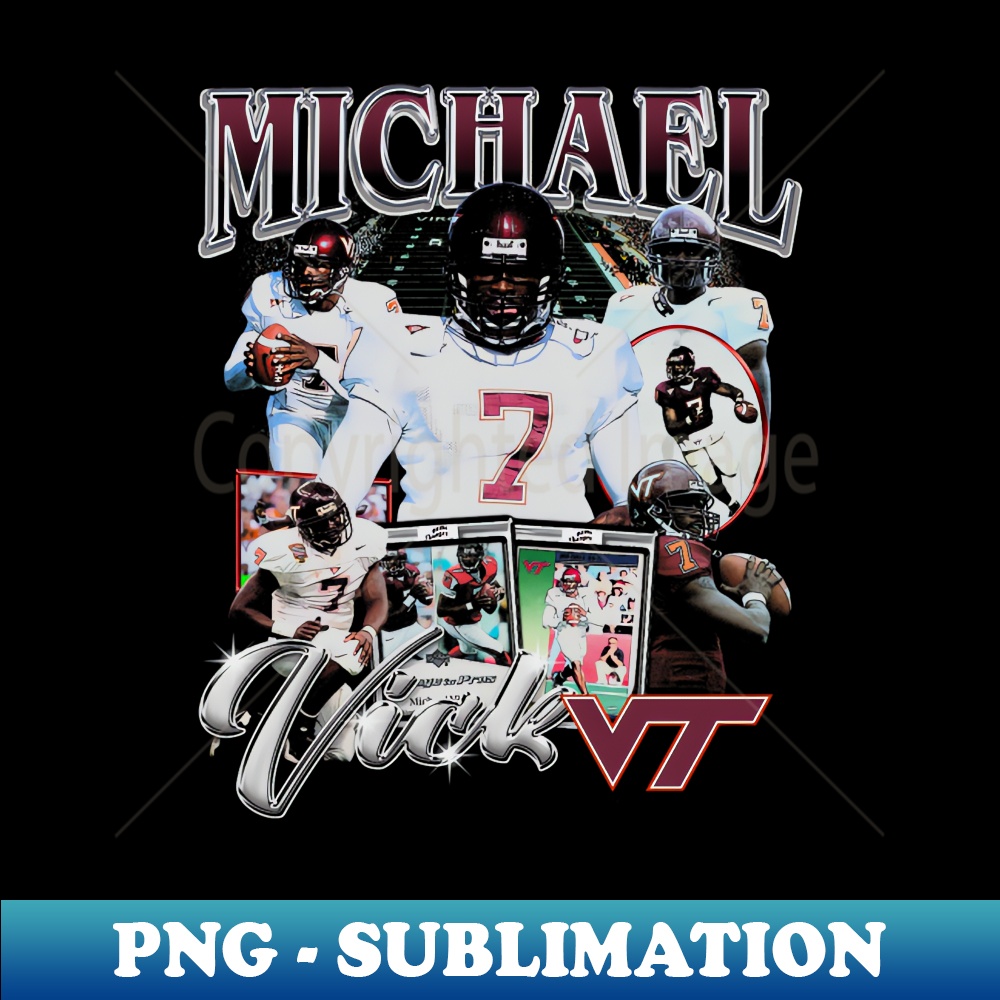 Mike Vick Sticker Michael Vick College Vintage Bootleg - PNG Sublimation Digit | Inspire ...