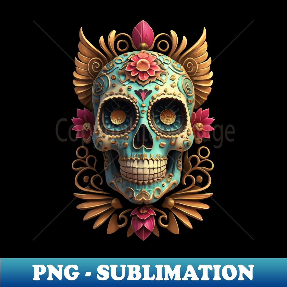 Sugar Skull Dia de los Muertos Mexican Day Of The Dead Tatto | Inspire ...