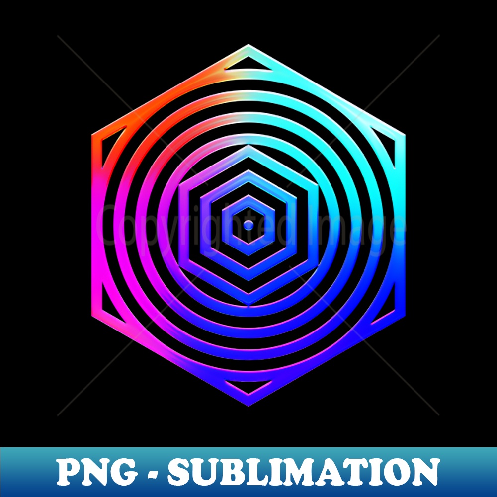 Neon Geometric Glyph Mandala Sigil Rune Sign Seal Cool Blue | Inspire ...