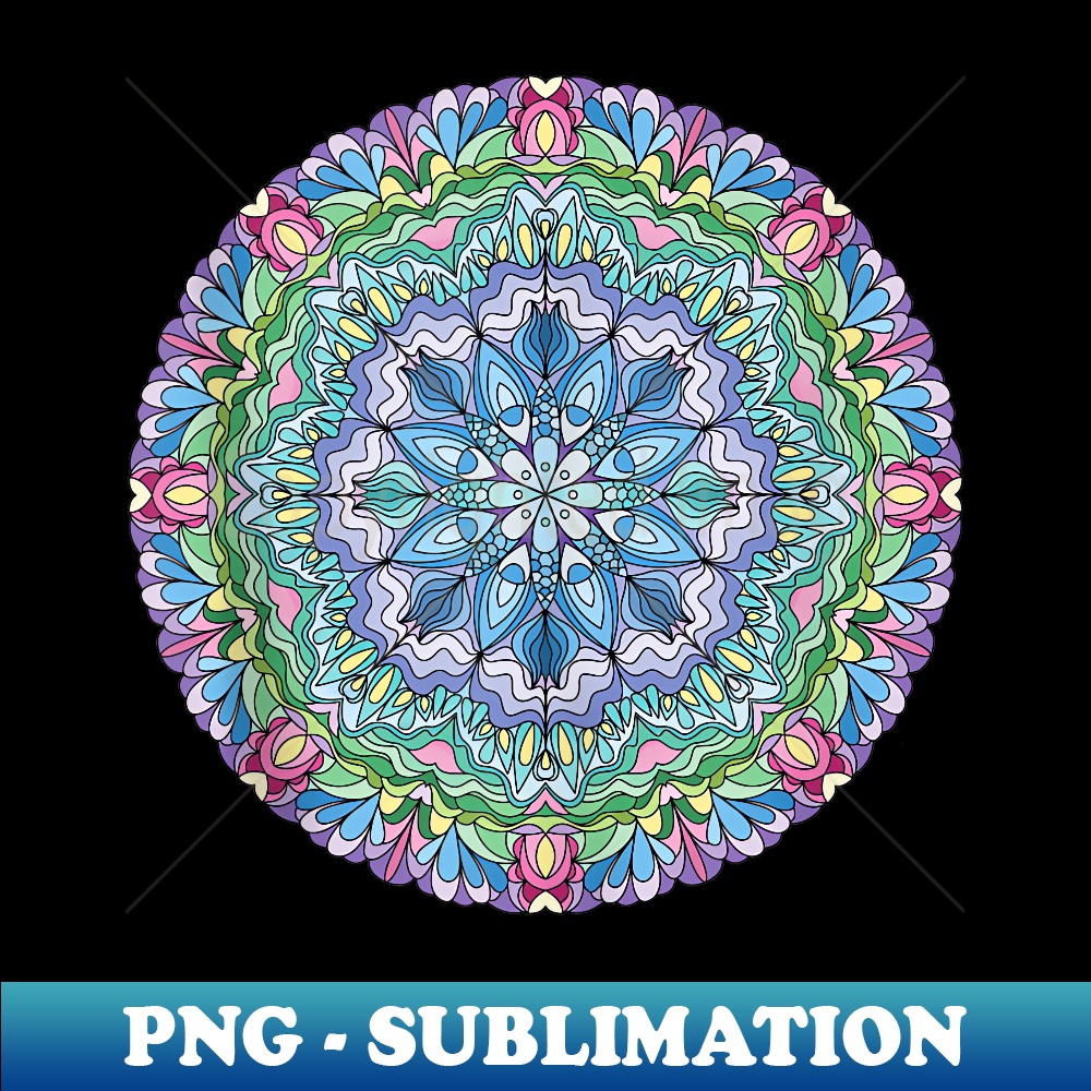 Colorful Mandala - PNG Transparent Sublimation Design | Inspire Uplift