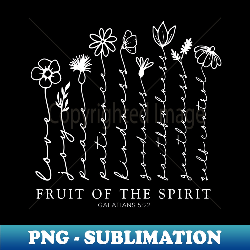 Fruit Of The Spirit Floral - PNG Sublimation Digital Downloa - Inspire ...
