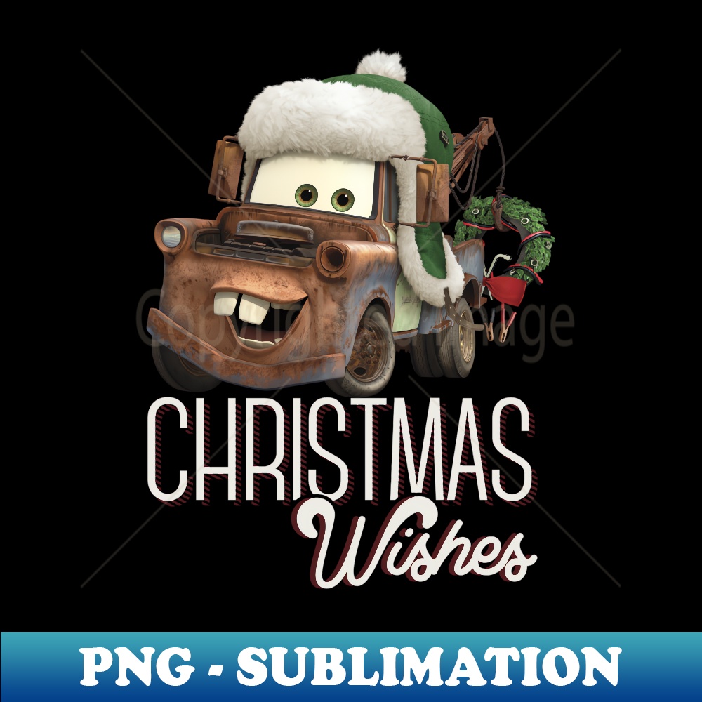 Disney Pixar Cars Tow Mater Christmas Wishes Portrait - PNG | Inspire ...