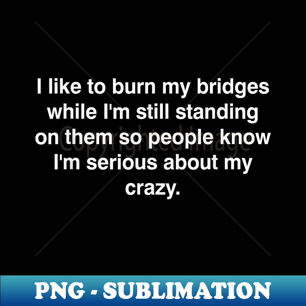 I Like To Burn My Bridges While I'm Still Standing On Them - | Inspire ...