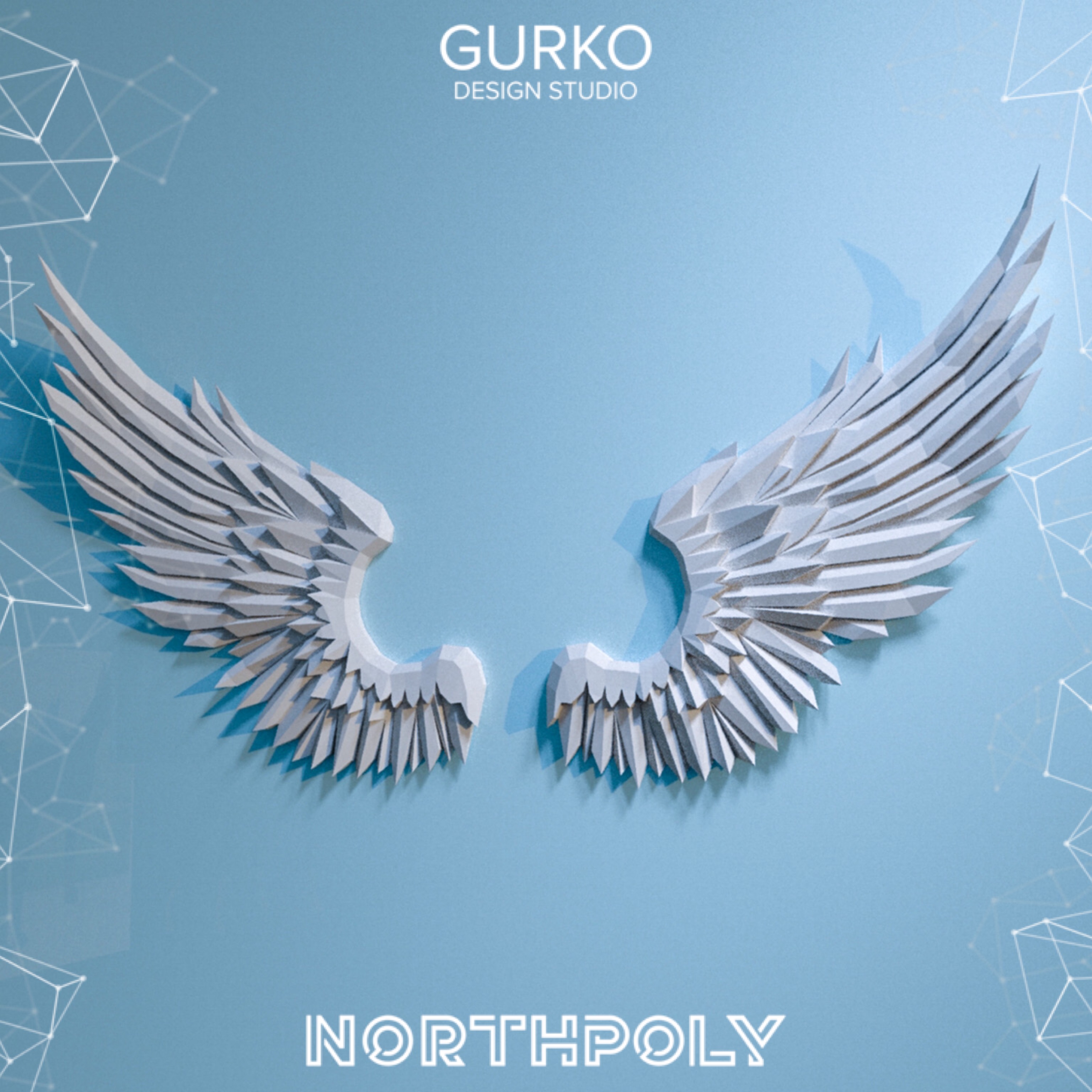 Angel Wings Papercraft, Pdf, Gurko, Pepakura, Template, 3D O