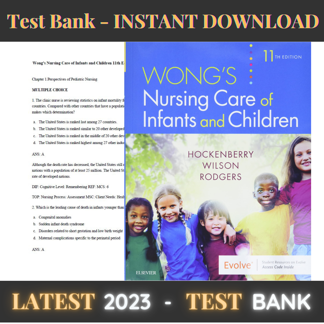 Latest 2024 Test Bank for Wong's Essentials of Pediatric Nur | Inspire ...