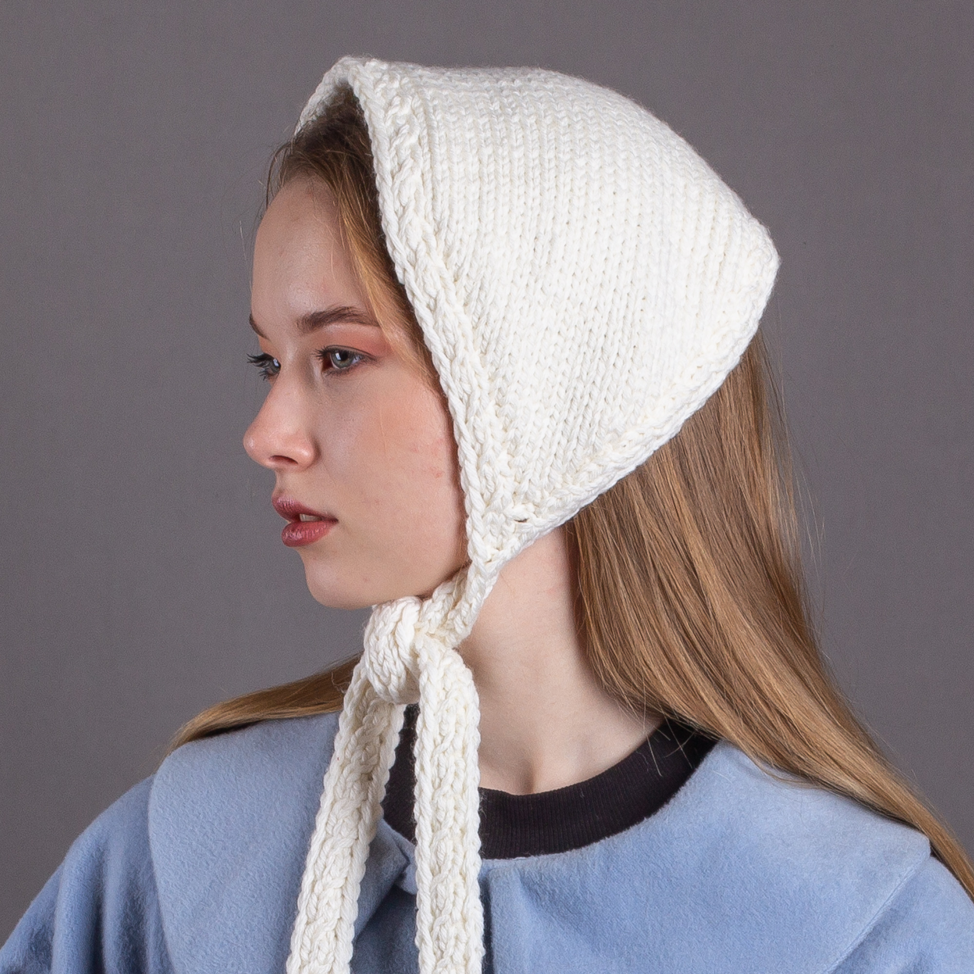 asos design bonnet with ties