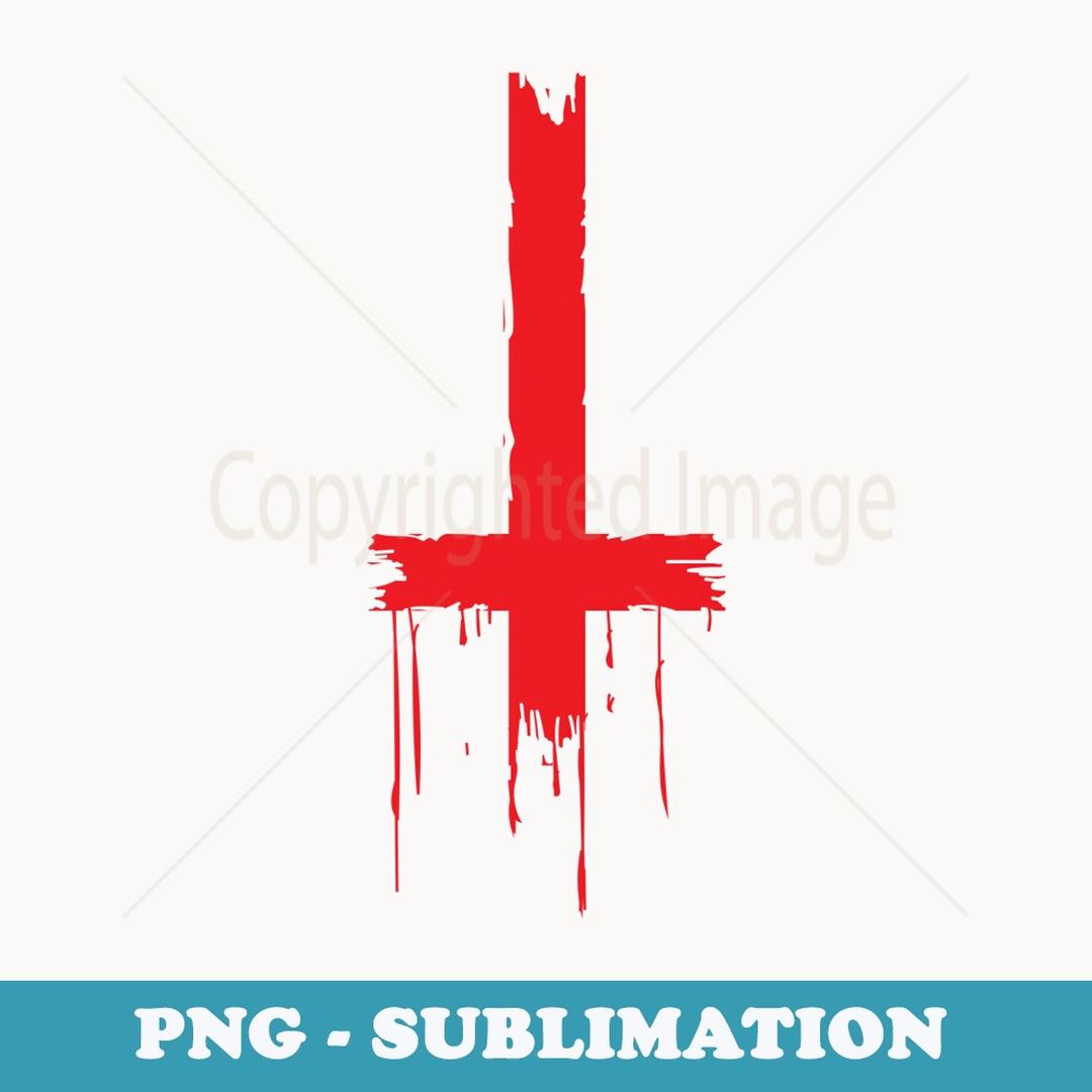 Upside Down Inverted Cross - PNG Sublimation Digital Downloa | Inspire ...