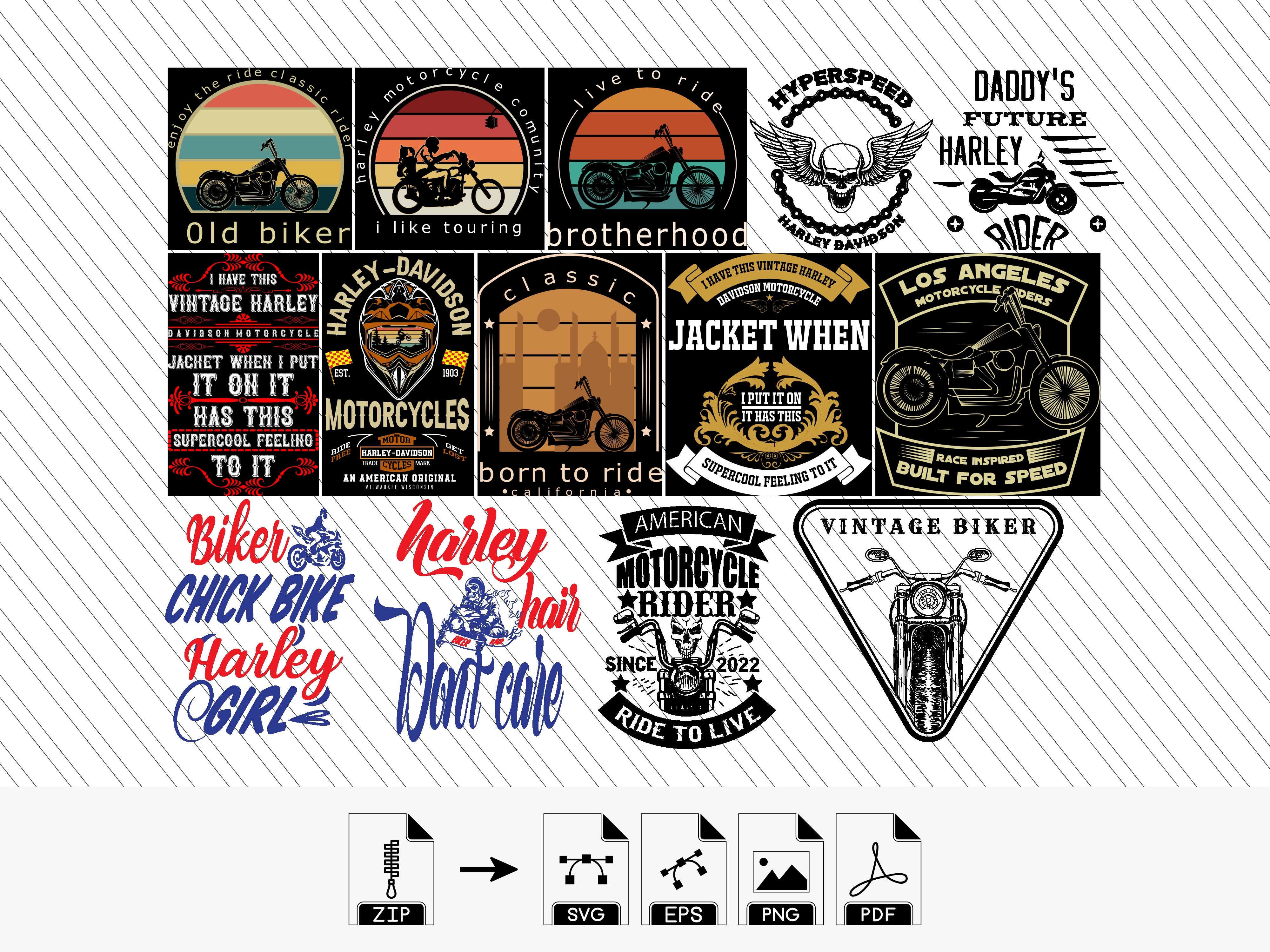 Harley Davidson SVG, Harley Davidson PNG, Cut files for Cric | Inspire ...