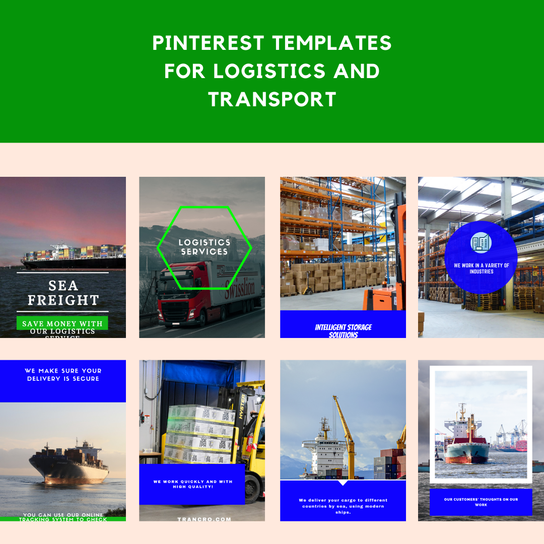 Logistics Pinterest Pinterest Pin Templates for Logistics and Transport | Inspire Uplift