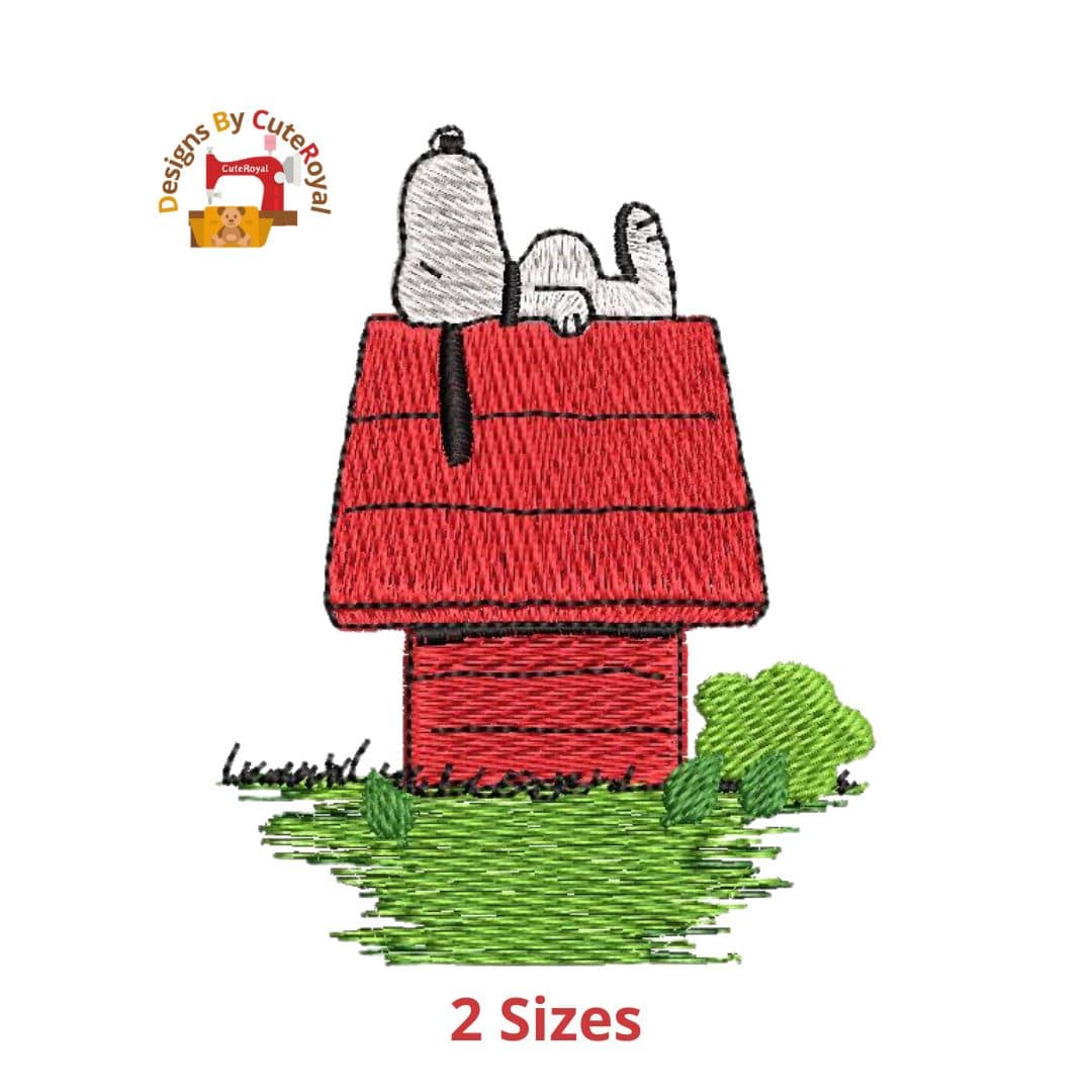 Snoopy Home Embroidery Designs, 2 sizes | Inspire Uplift