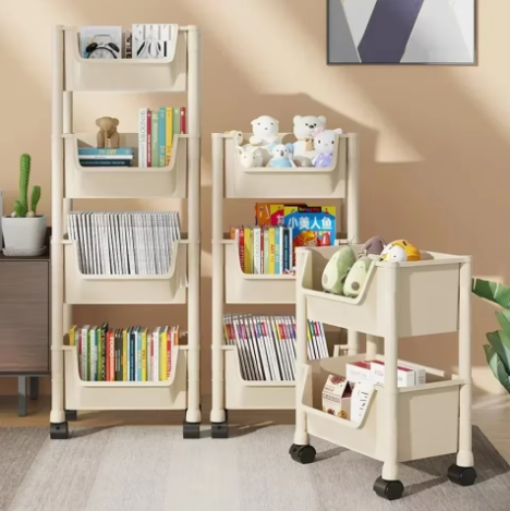 Trolley Bookshelf Kitchen Storage Rack Kitchen Corner Narrow | Inspire ...