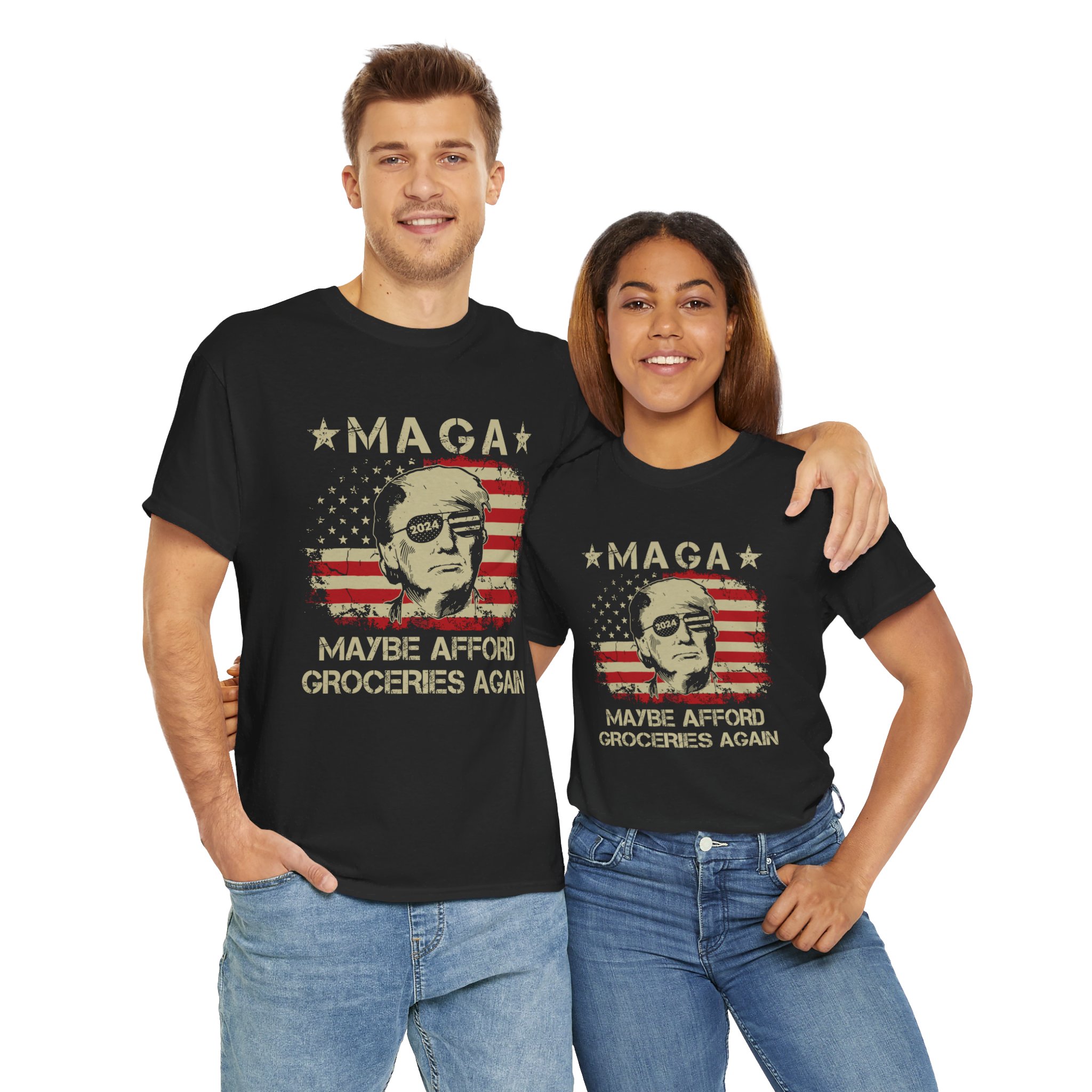 MAGA Maybe Afford Groceries Trump 2024 T-Shirt For Men and W