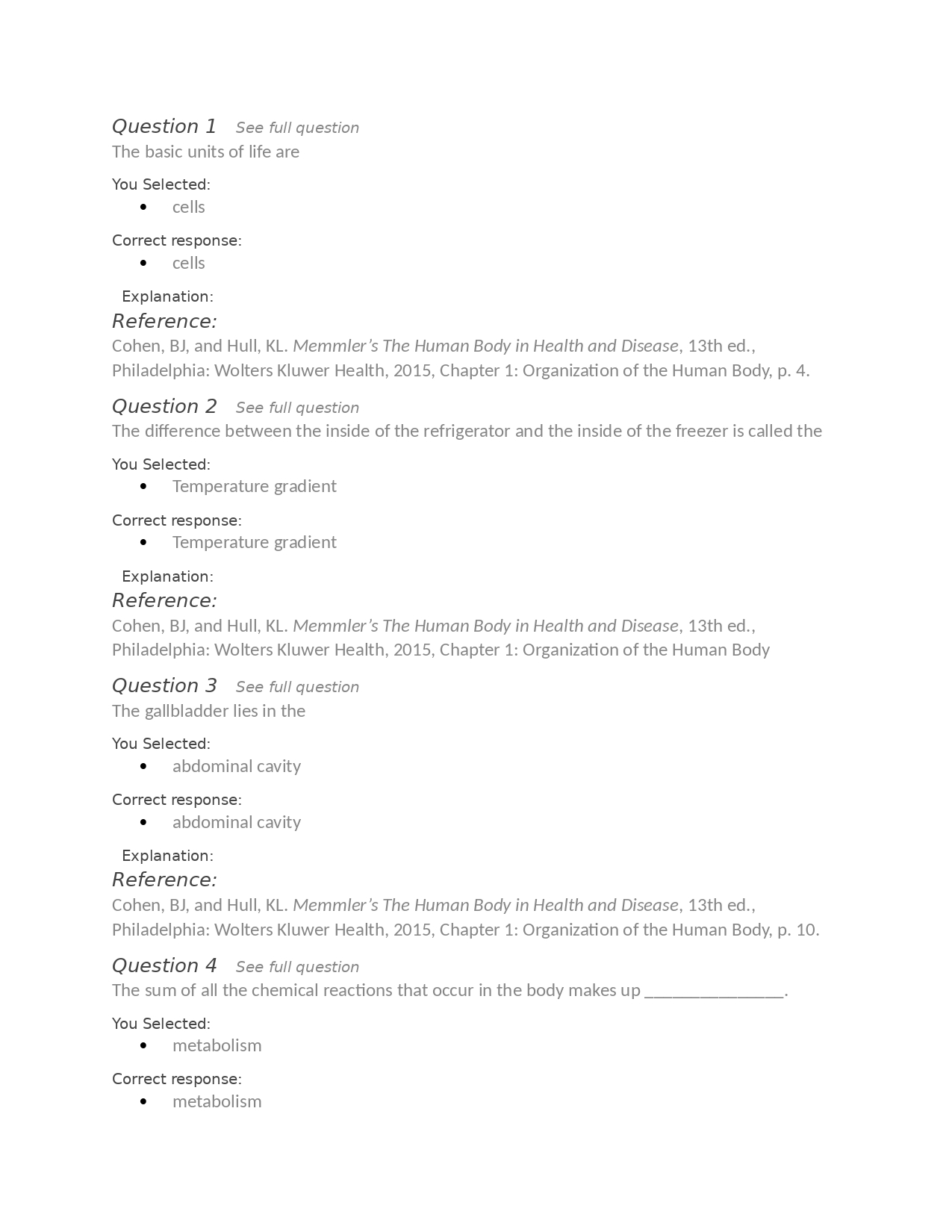 Testbank Chapter 1 Organization of the Human Body.pdf | Inspire Uplift