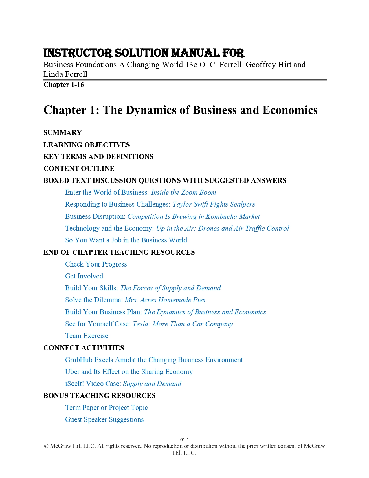 Solution Manual for Business Foundations A Changing World 13 | Inspire ...